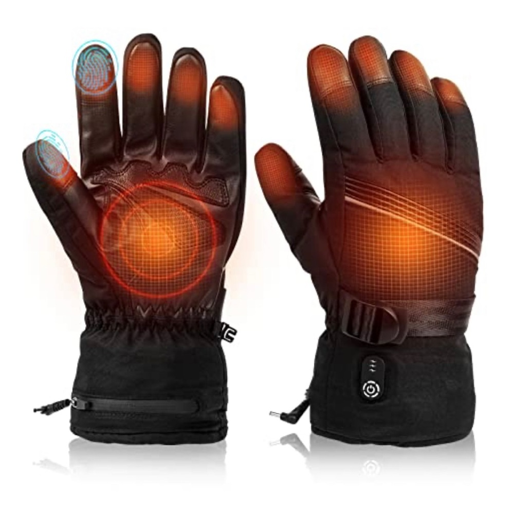 Heated Gloves for Men or Women One Touch Operation Rechargeable Battery Large